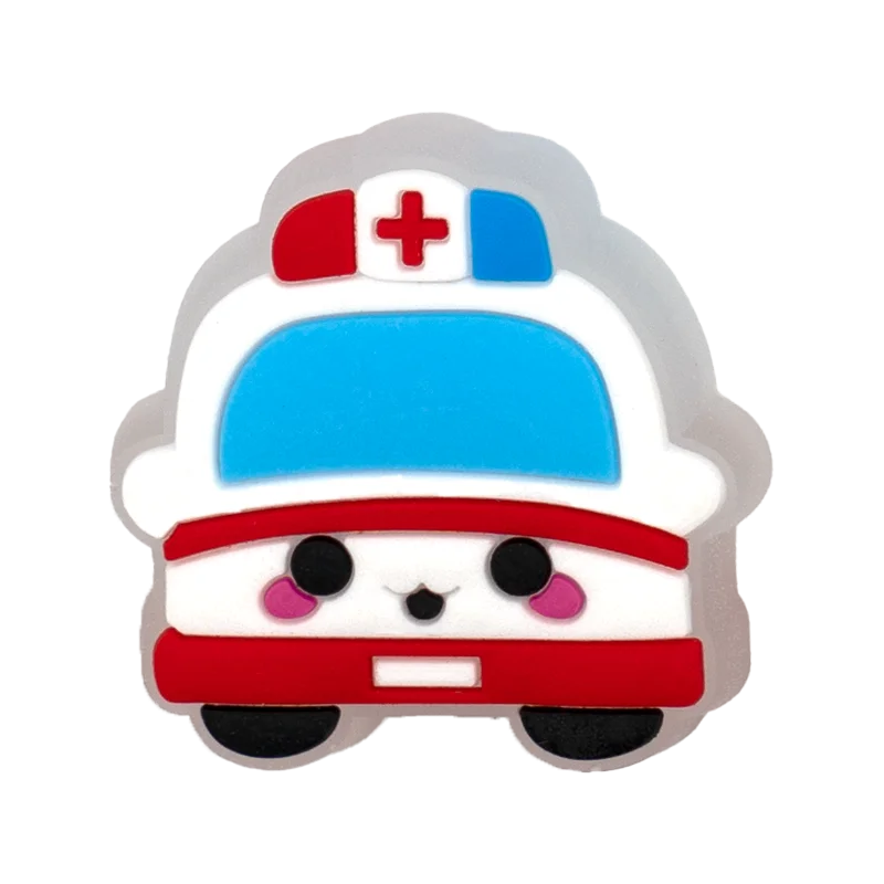 1PCS Pink Nurses Mom LED Shoes Charms Gamepad Turbo Football Shoe Decoration Accessories Rainbow Flower Doughnut Pins Clog