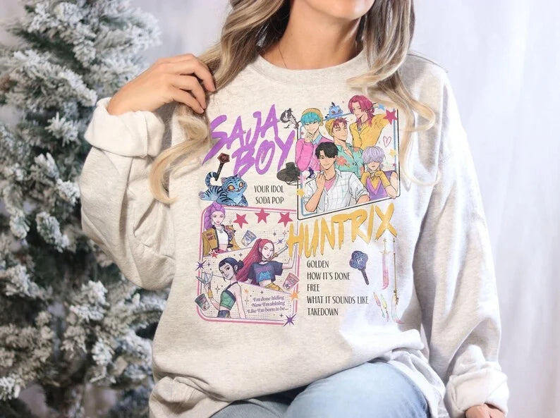 2025 Hot New Saja Boys T-shirts Boys Girls Short Sleeve T-shirt Tops Anime Kpop Demon Hunters T Shirt Gifts Children's Clothing