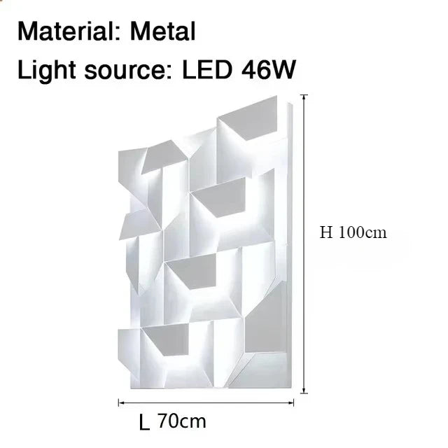 Modern Indoor Wall Lamp Geometric Design LED Sconce Background Light for Living Room Bedroom Hallway Home Decoration Lighting