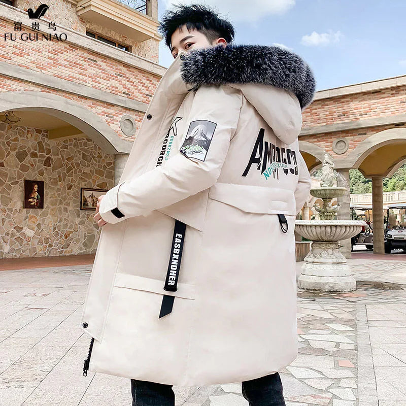 Men's Winter Jacket New Winter Cotton Coat Men's Long Section Trend Youth Handsome Camouflage Clothes Casual Jacket