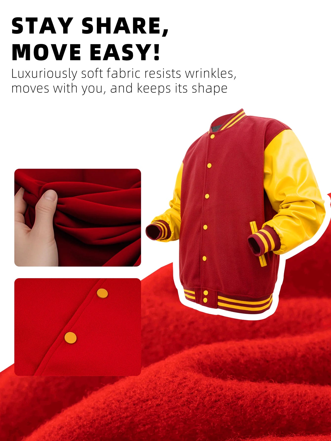 Women's Varsity Jacket with PU Leather Sleeves Fashionable Comfort Design Multiple Colors Available Perfect for Casual Wear