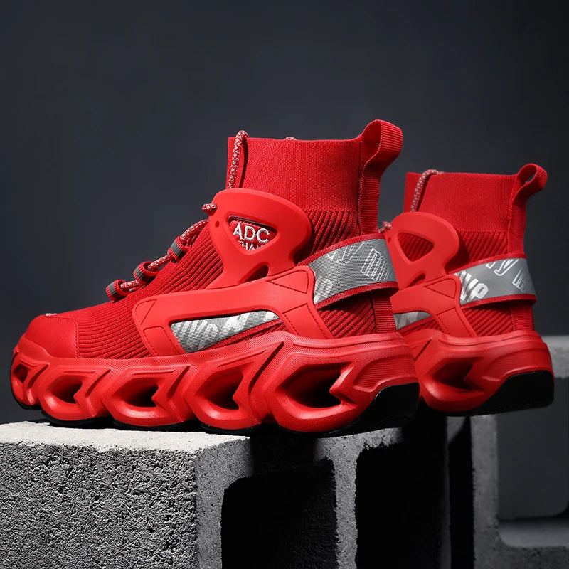 Hip-hop Sneakers Men High-tops High-street Sports Shoes Brand Designer Leisure Shoe Men Comfy Breathable Walking Shoes Male