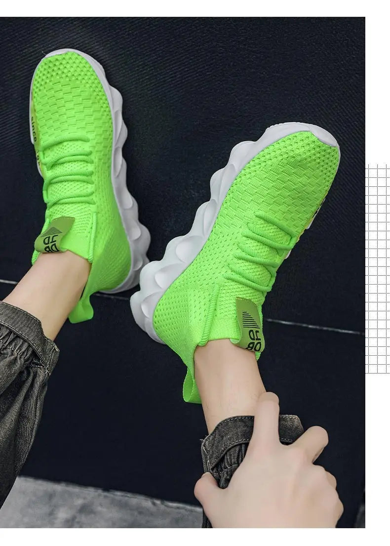 Unisex High Top Summer Casual Sneakes Chunky Breathable Men Outdoor Jogging Shoes Women Thick Sole Non-Slip Zapatillas New Color