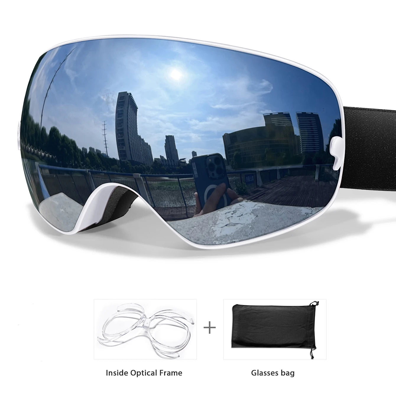 Lens Anti-Fog Ski Goggles for Men Women - Skiing Snowboard Outdoor Sports UV Protection