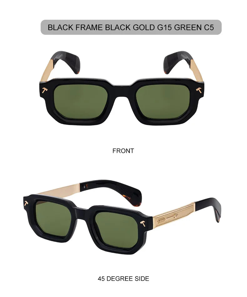 Polarized Square Punk Sunglasses Men 2025 Luxury Brand Classic Rectangle Sunglass UV400 Driving Eyewear Fashion Outdoor Shades