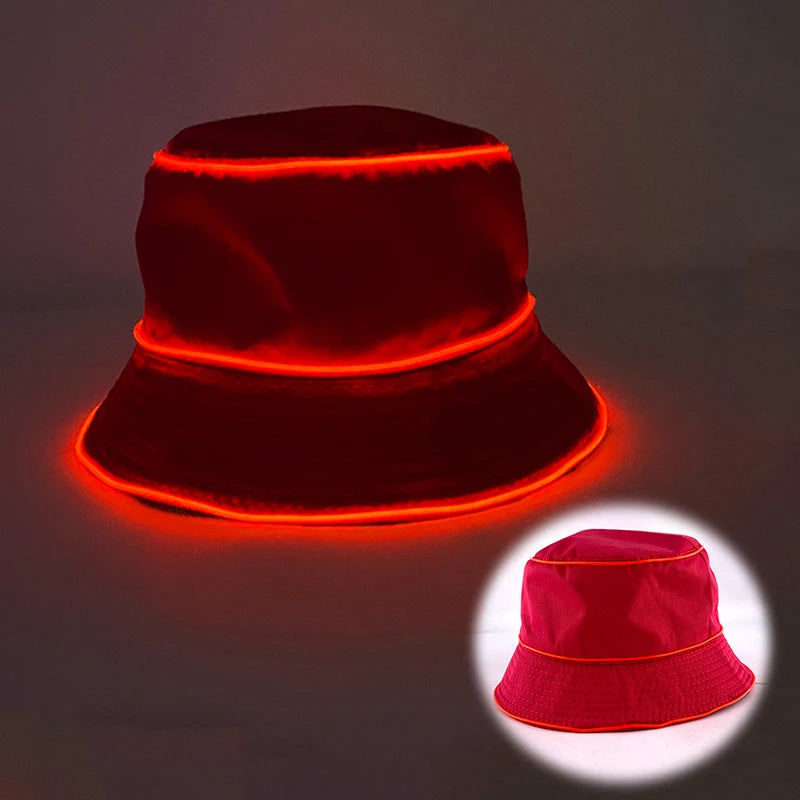 Glowing Decor  Supplies Luminous Cowboy hat  LED Pearlescent Cowboy  Cap Fashion Neon Light Hat For Party