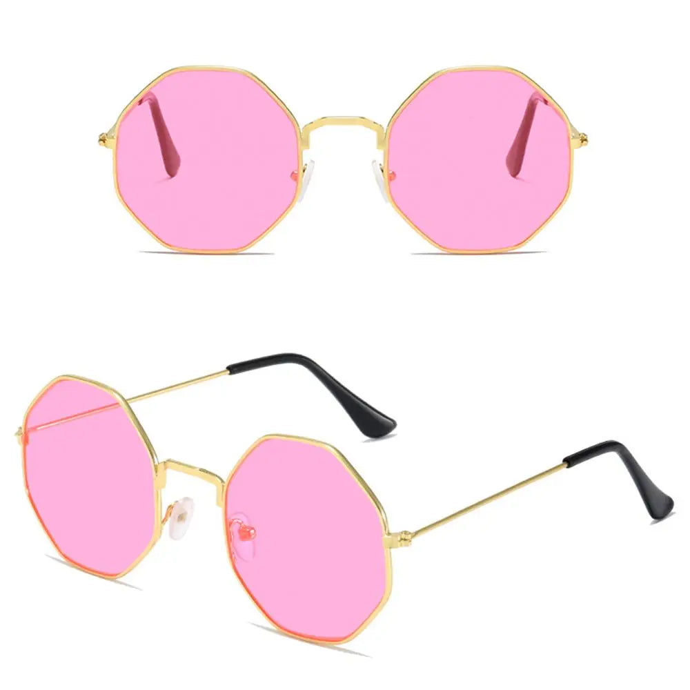 Trendy Sun Glasses UV400 Protection Sunglasses for Women Men's Shades Octagonal Polygon Retro Sunglasses