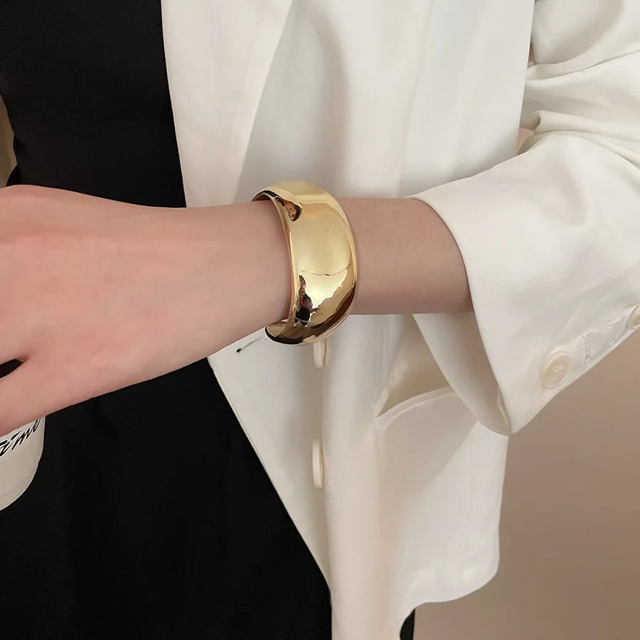 Irregular Geometric Twisted Open Bangles for Women European and American Personalized Bracelet Exaggerated Temperament Jewelry