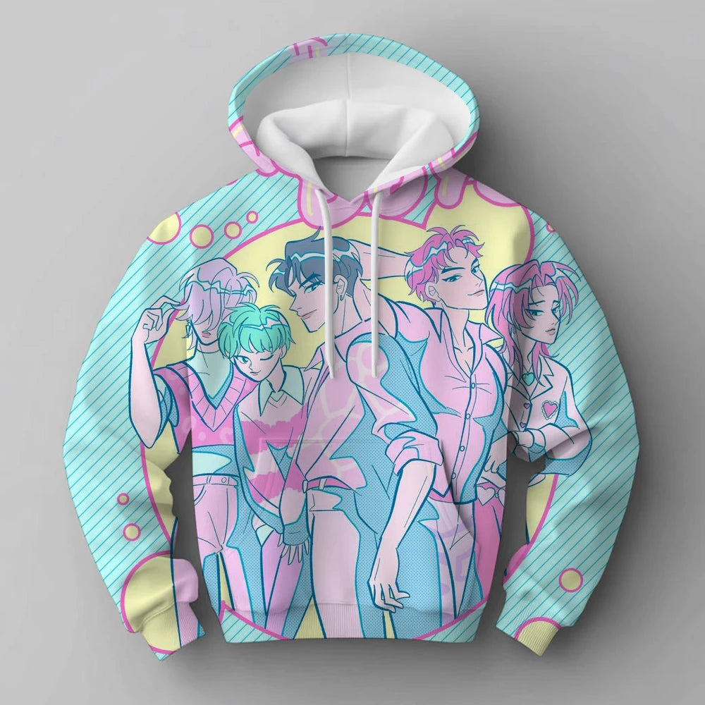 2025 KPop Devil Hunter Hoodie Fashion Rumi Sportswear Hoodie Cute Long Sleeve Autumn Girls Cartoon Y2K Hoodie Sportswear