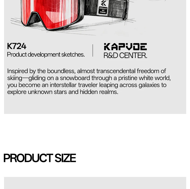 Kapvoe Men Outdoor Photochromic Snow Goggles Ski Goggles Winter Snowmobile Snowboard Anti-Fog Mask Women UV400 Sports Glasses