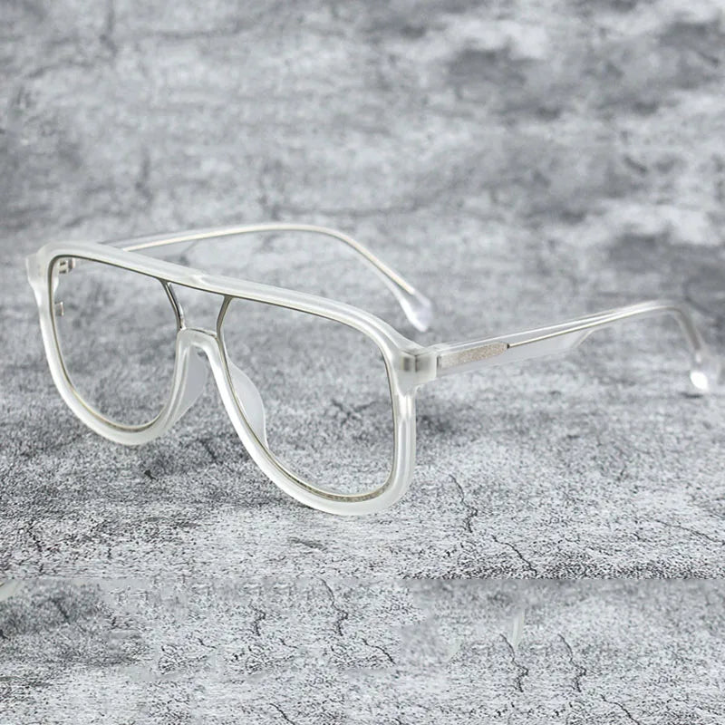 Fashoin Large Frame Anti Blue Light Glasses Frame Men Women Oversized Optical Prescription Eyewear Computer Goggles Eyeglasses