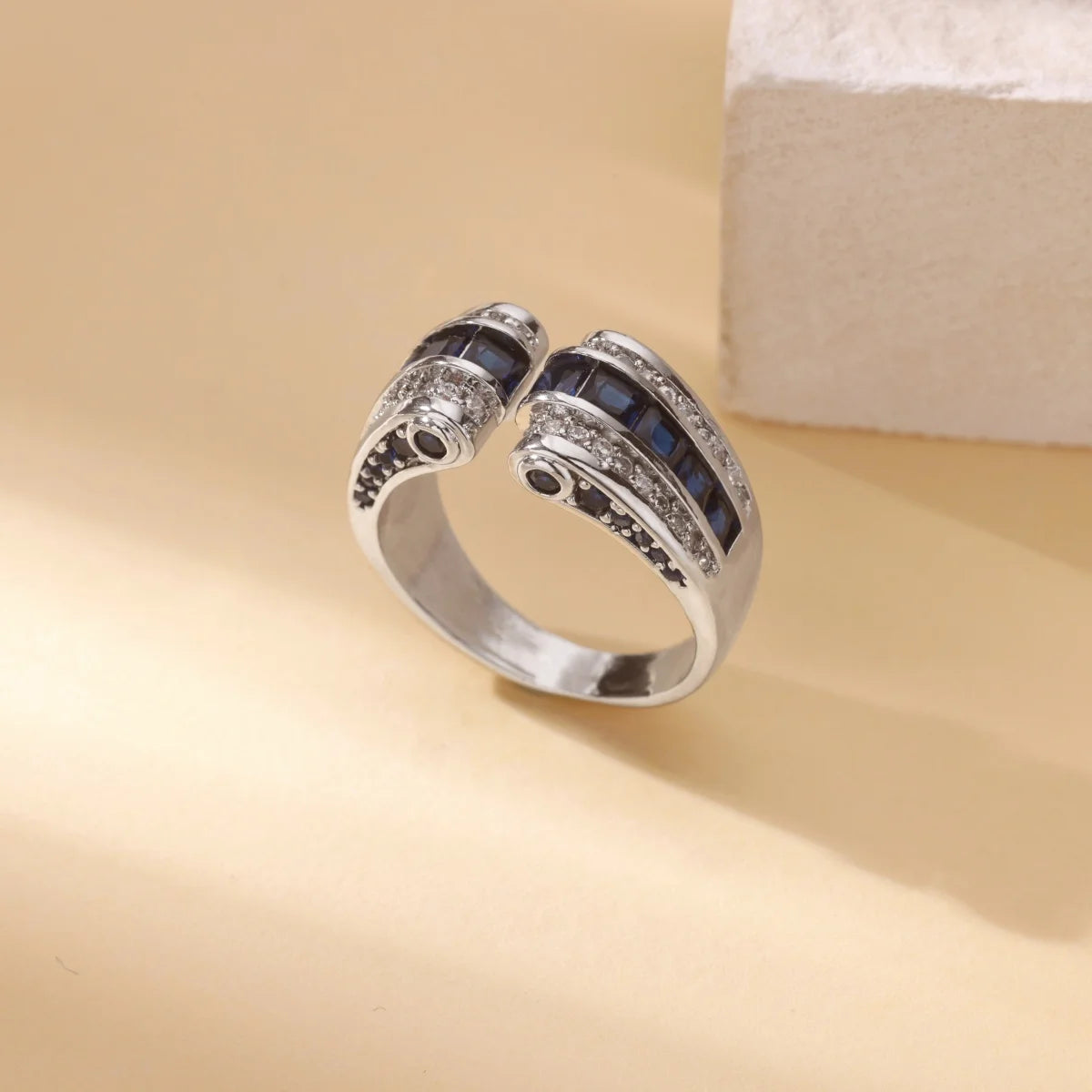 Gothic Stainless Steel Opening Finger Rings for Women Vintage Geometric Adjustable Finger Ring Trendy Punk Jewelry Gifts