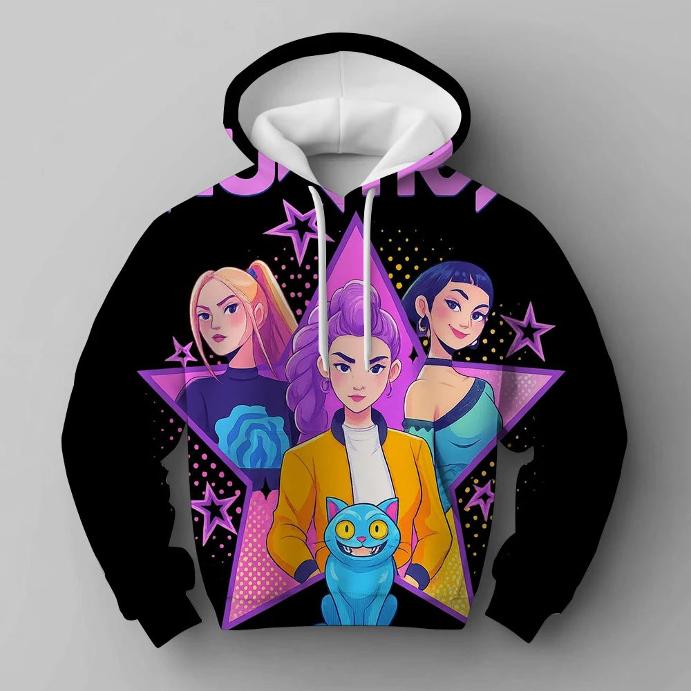 2025 KPop Devil Hunter Hoodie Fashion Rumi Sportswear Hoodie Cute Long Sleeve Autumn Girls Cartoon Y2K Hoodie Sportswear