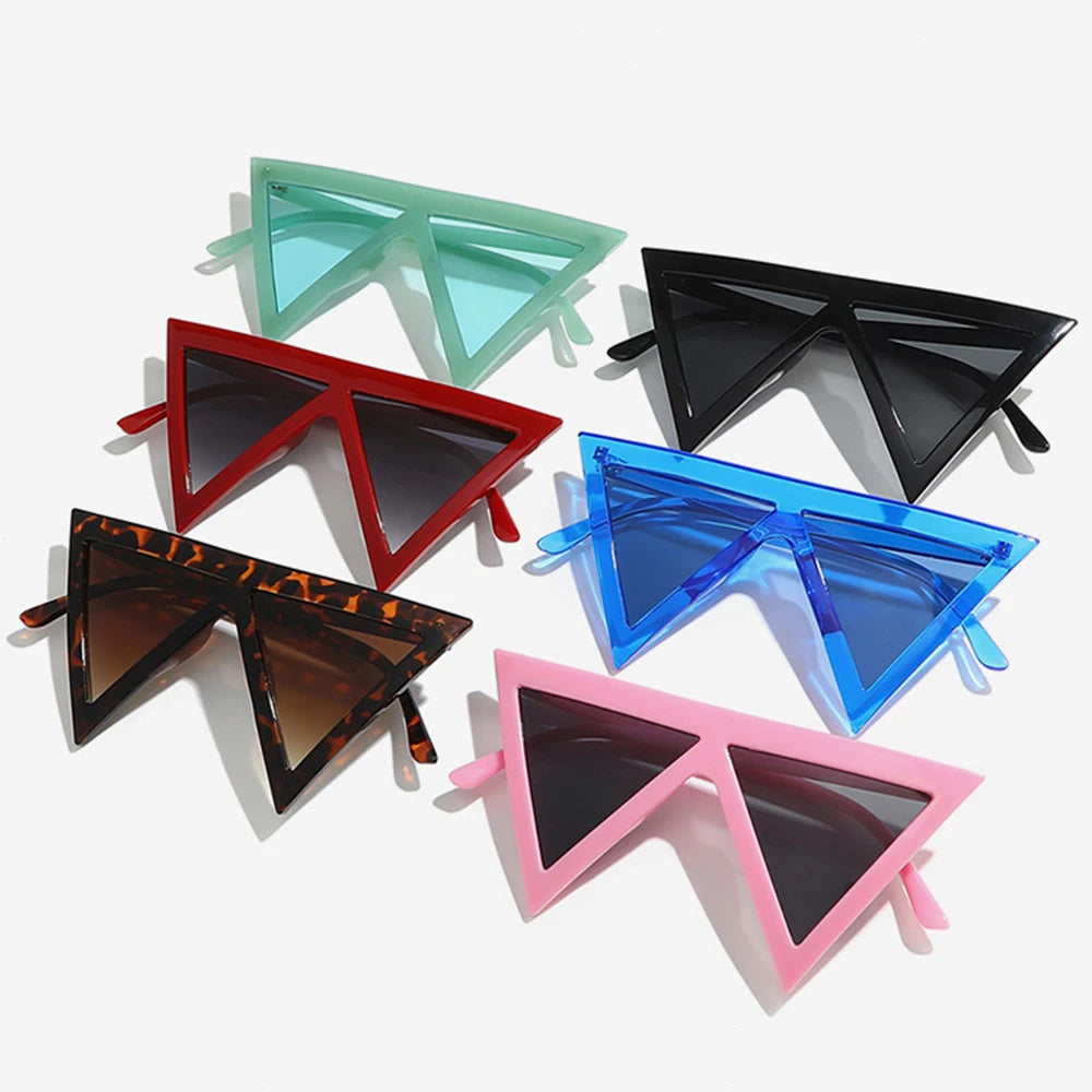Fashion Y2k Triangle Punk Shades Sunglasses Goggle Women Men Big Frame Steampunk Sun Glasses Trend Windproof Eyewear gafas de so