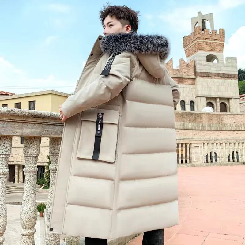 Men's Winter Jacket New Winter Cotton Coat Men's Long Section Trend Youth Handsome Camouflage Clothes Casual Jacket