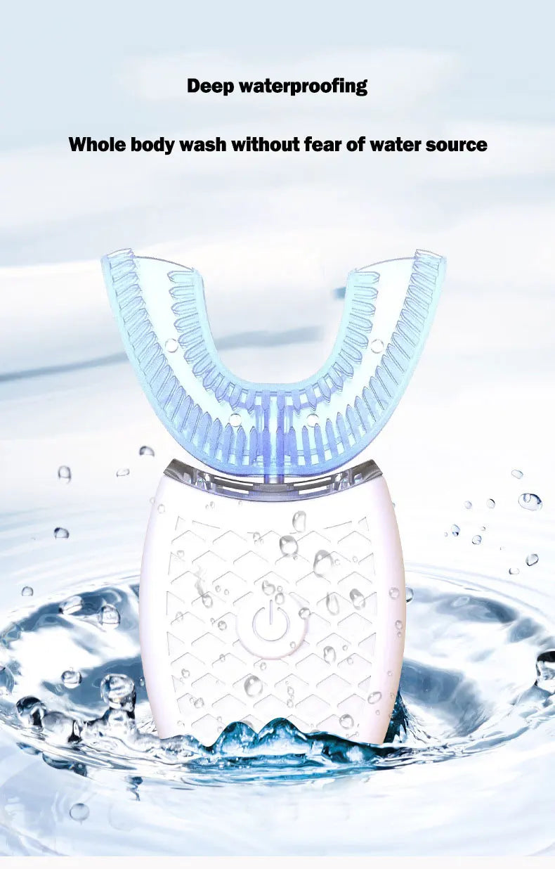 Sonic Electric Toothbrush U Type Toothbrush Silicon Head 360 Degrees Intelligent Automatic USB Charge Waterproof Teeth Whitening