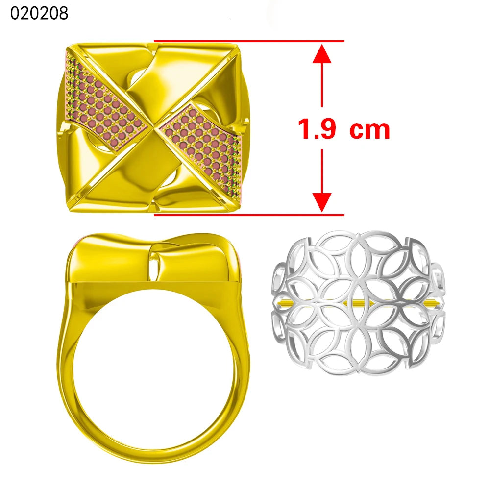 Bride Talk 2025 New Arrival Rings High Quality Cubic Zirconia Rings For Women Wedding Anniversary Party for Girlfriend Wife Gift