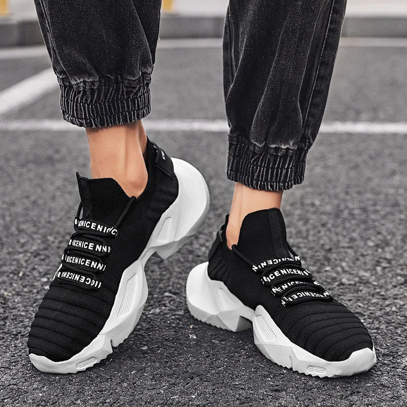 Low-Top Chunky Breathable Sneakers Large Size High Quality Slip-On Summer Anti-Slippery Sports Platform Men Shoes