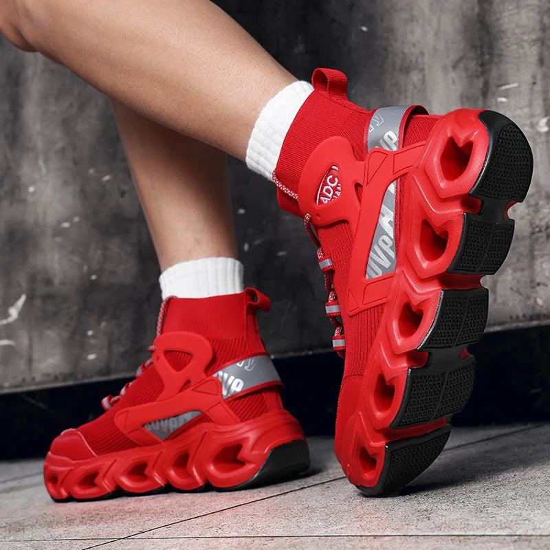 Hip-hop Sneakers Men High-tops High-street Sports Shoes Brand Designer Leisure Shoe Men Comfy Breathable Walking Shoes Male