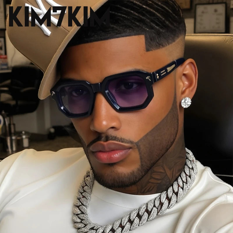 Polarized Square Punk Sunglasses Men 2025 Luxury Brand Classic Rectangle Sunglass UV400 Driving Eyewear Fashion Outdoor Shades