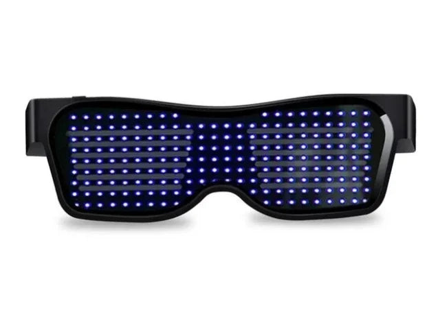 Multilingual LED Glasses Bluetooth DIY Text Graffiti RGBW/RED/Green Color for Halloween Party Rave Music Festival Glow Glasses