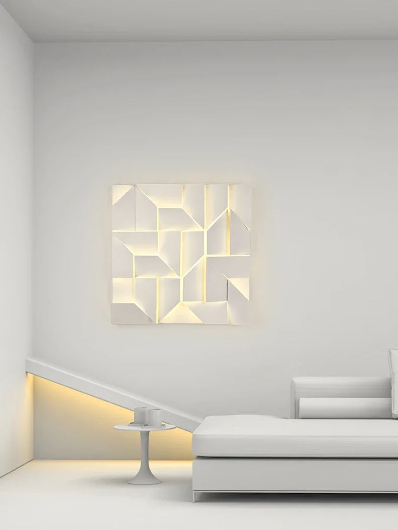 Modern Indoor Wall Lamp Geometric Design LED Sconce Background Light for Living Room Bedroom Hallway Home Decoration Lighting