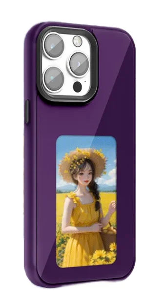 NFC Smart E-ink Screen Phone Case For IPhone 16 15 14 13 12 11 Pro Max DIY Batteryless NFC Phone Case