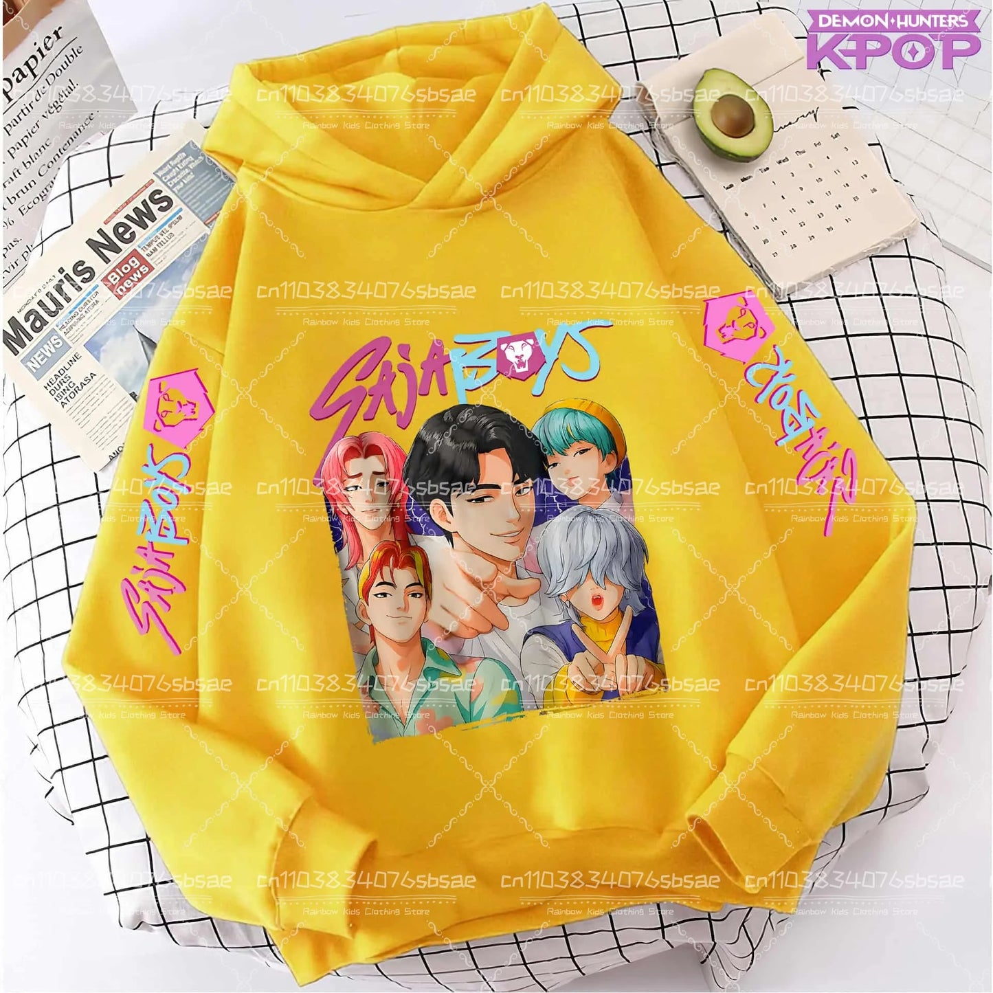 K-pop Saja Boys Demon Hunters 2025 Graphic Hoodies for Men Women Fashion Sweatshirt Long Sleeve Casual Fleece Hooded Streetwear