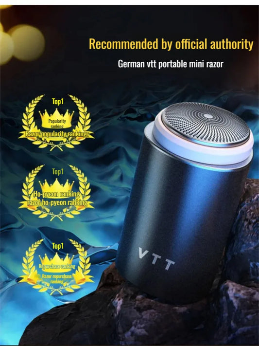 Ultra-Thin Portable Electric Mini Men’s Shaver USB Rechargeable Waterproof Beard Razor Trimmer for Car Use with Long Battery