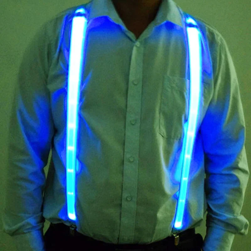 Suspenders with Bow tie LED Lights Woman Suspenders for Pants Hangers for Men Suspenders Heavy Duty Men Motorcycle Pants Belt