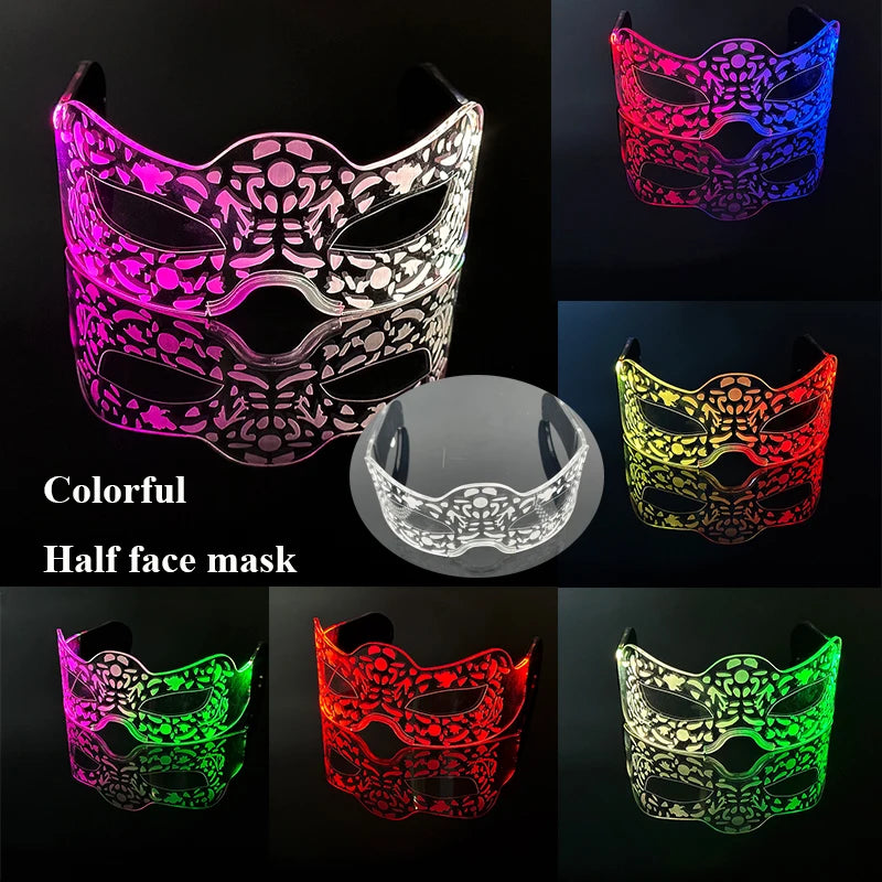 Fashion Luminous Decorative Glasses Neon Light Decoration LED Sunglasses For Nightclub DJ Dance Music Rave Costume Night