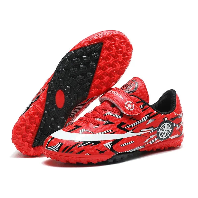 Boys Professional Football Training Shoes Running Sports Shoes Athletic Cleats Primary School Students Long Nails