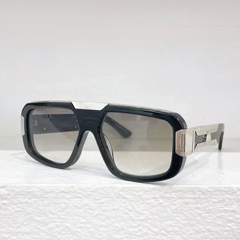 Germany Designer Brand Sunglasses High Quality Punk Thick Acetate Men Uv400 Gradient Eyeglasses with Case