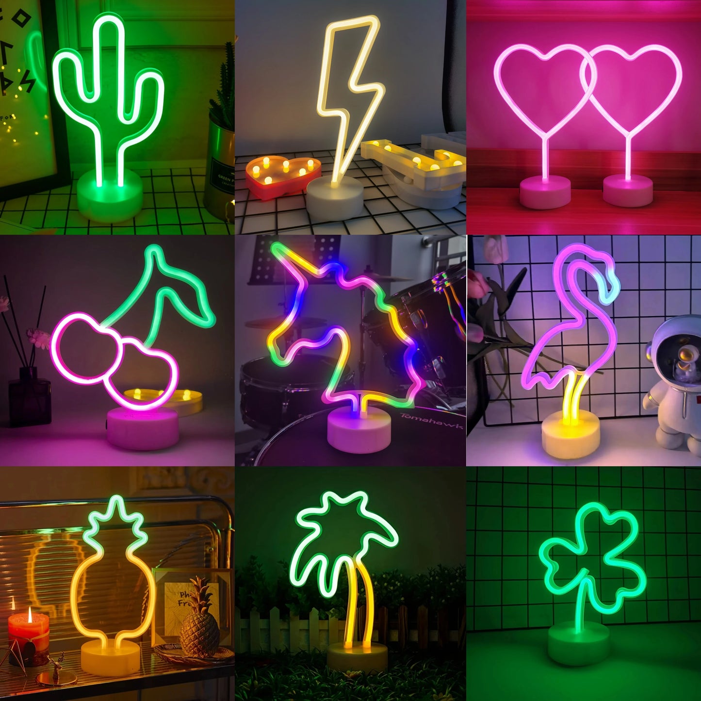 1 Piece, Countertop Decorative Lighting Neon Sign, USB or 3*Aa Battery Powered, Suitable for Holiday Party, Kitchen Home Lighting, Room Decoration Night Light (Battery Not Included)