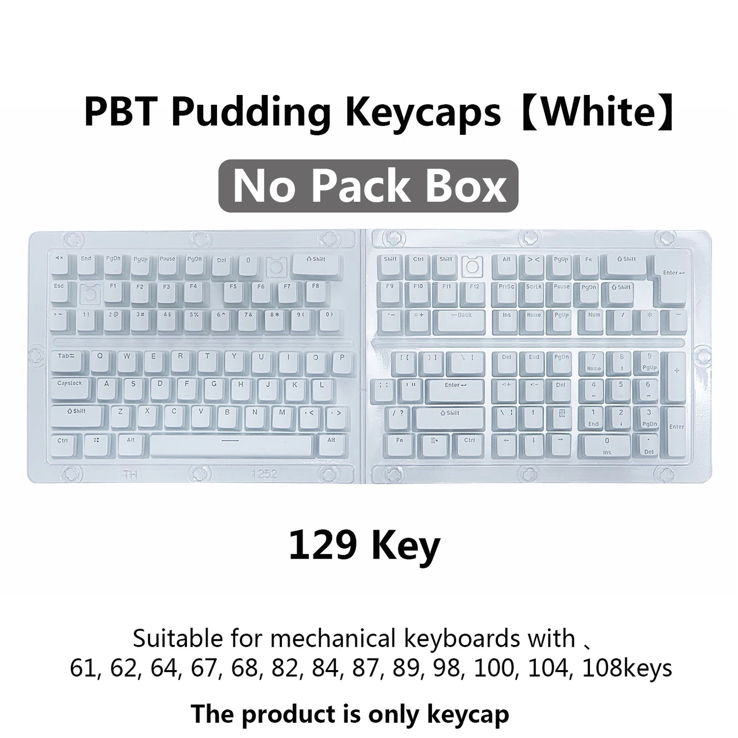 PBT Pudding Keycaps 129 keys Keycap OEM Profile Key cap For Mechanical Keyboard kit Mx Switch RGB backlit 87 104 Gamer Keyboards