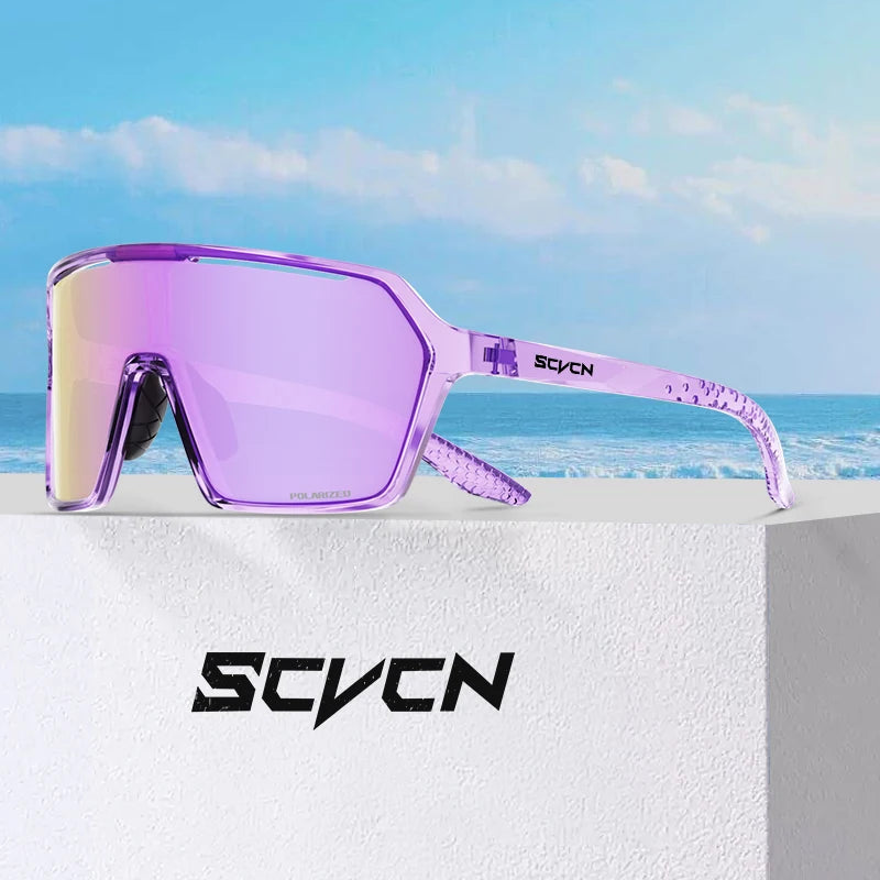 Scvcn Color Photochromic Sunglasses Cycling Glasses Sports for Men Mountain Bike Road Bicycle Fashion Eyewear Goggles UV400 MTB