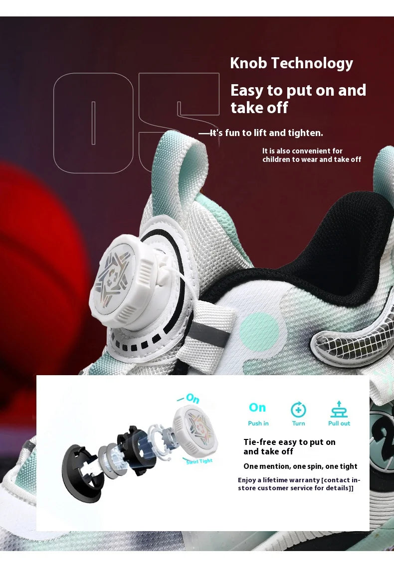 New children's sports shoes men's primary school students actual combat basketball shoes men's non-slip children's shoes