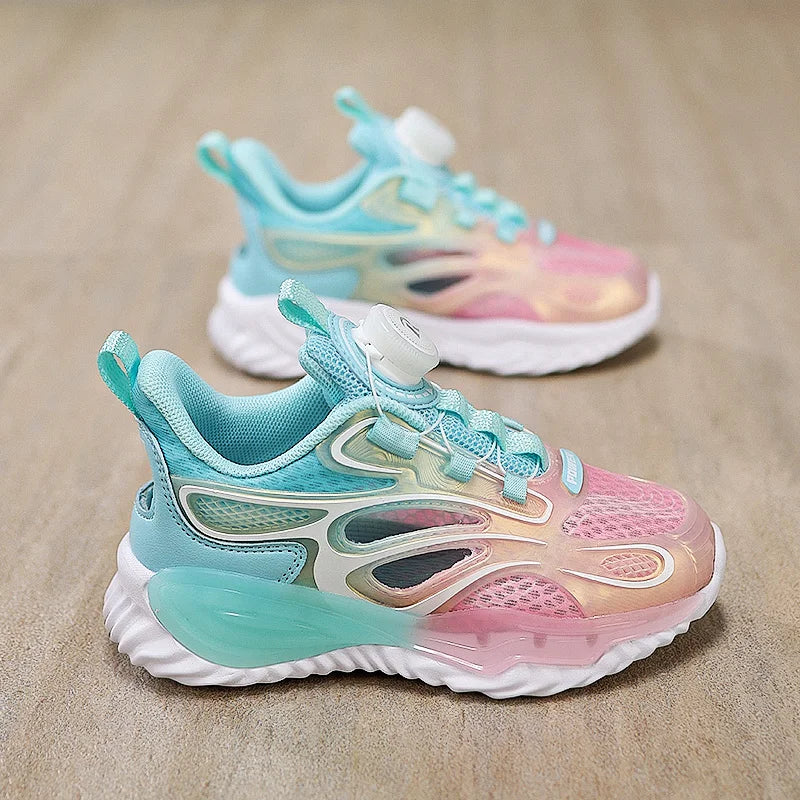 Childrens Running Shoes for Girls Breathable Mesh Soft Anti Slip Wear-resistant Sneakers Trendy Casual Sports Shoes for Kids