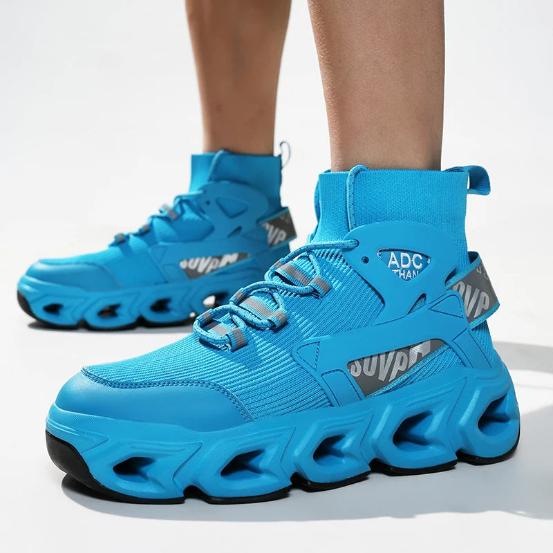 Hip-hop Sneakers Men High-tops High-street Sports Shoes Brand Designer Leisure Shoe Men Comfy Breathable Walking Shoes Male