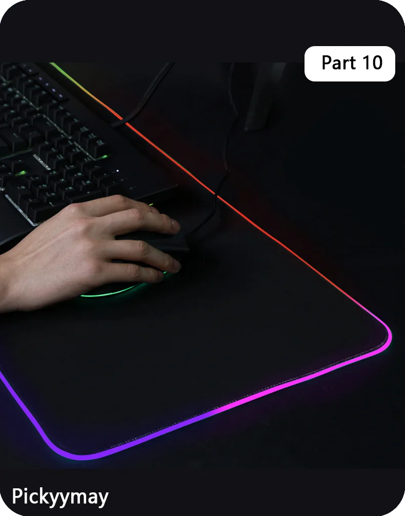 Space Large RGB Mouse Pad Gaming Mousepad LED Mouse Mat Gamer Mousemats Table Pads PC Desk Mat RGB Keyboard Mat XXL 90x40cm