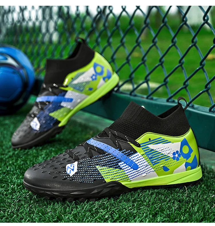 New Men Soccer Shoes High-quality Outdoor High Ankle Ultralight Indoor Football Boots Non-Slip Sports Shoes Futsal Non-Slip
