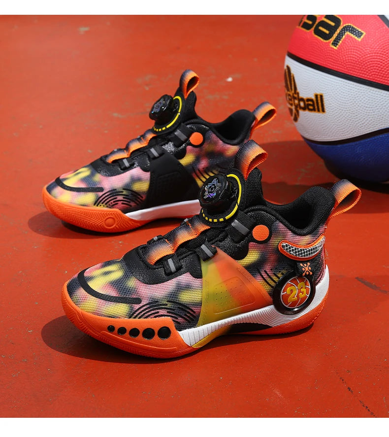 New children's sports shoes men's primary school students actual combat basketball shoes men's non-slip children's shoes