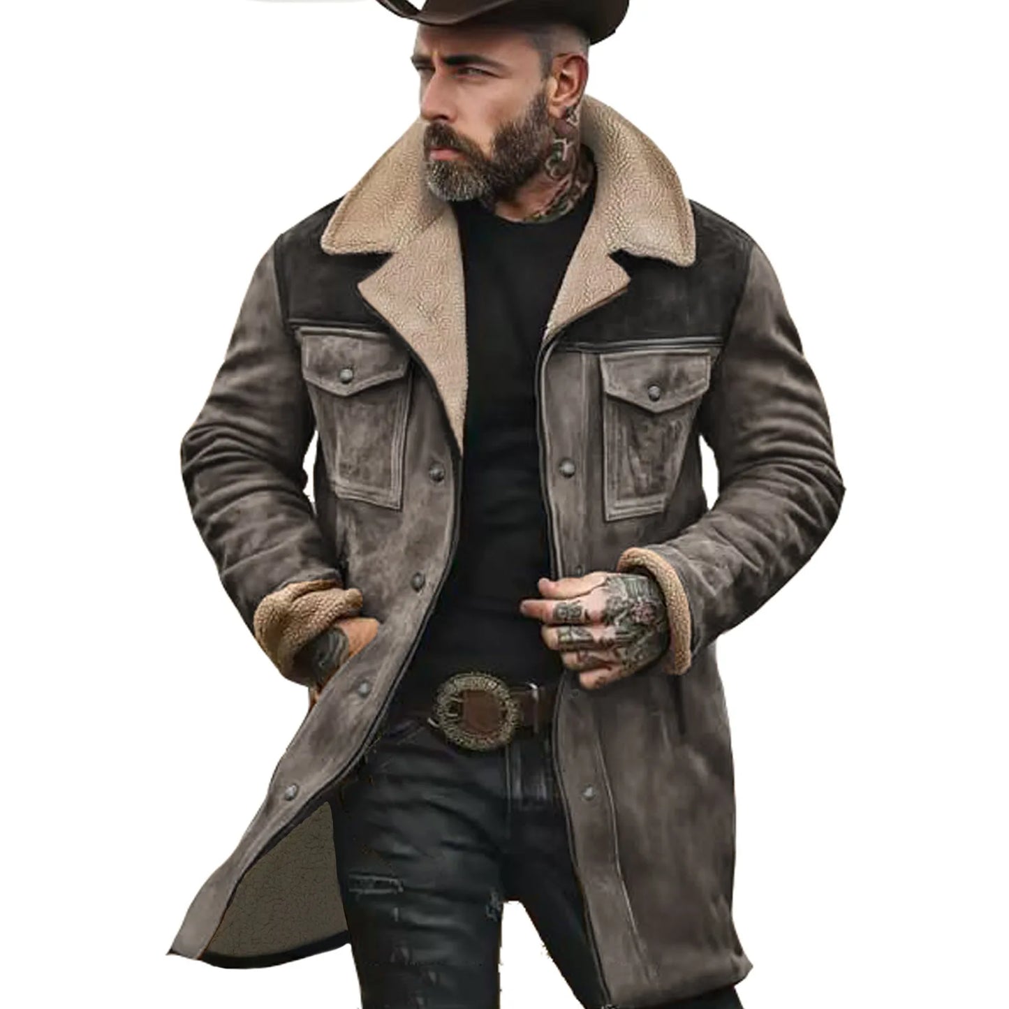 Europe and America 2025 Autumn and Winter Men's Coat Jacket Zipper Coat