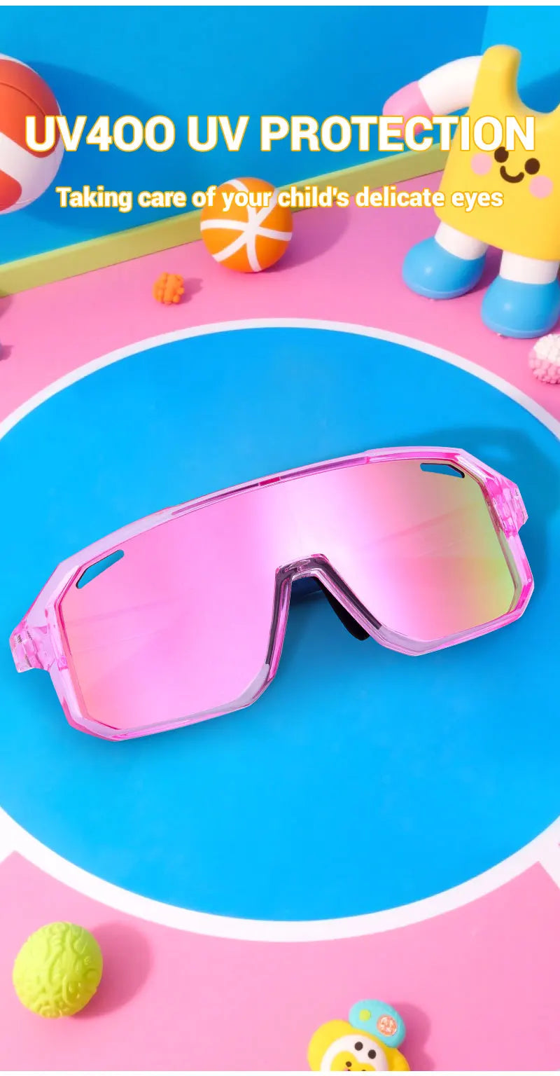 SCVCN Children Cycling Glasses Kids Outdoor Sports Sunglasses UV400 MTB Bike Eyewear Girls Boys Camping Fishing Golf Accessories