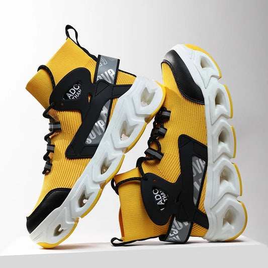 Hip-hop Sneakers Men High-tops High-street Sports Shoes Brand Designer Leisure Shoe Men Comfy Breathable Walking Shoes Male