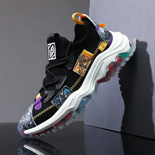 Men's Casual Sneakers Breathable Luxury Trainer Race Shoes Fashion Loafers Running Shoes for Male Comfortable Tenis