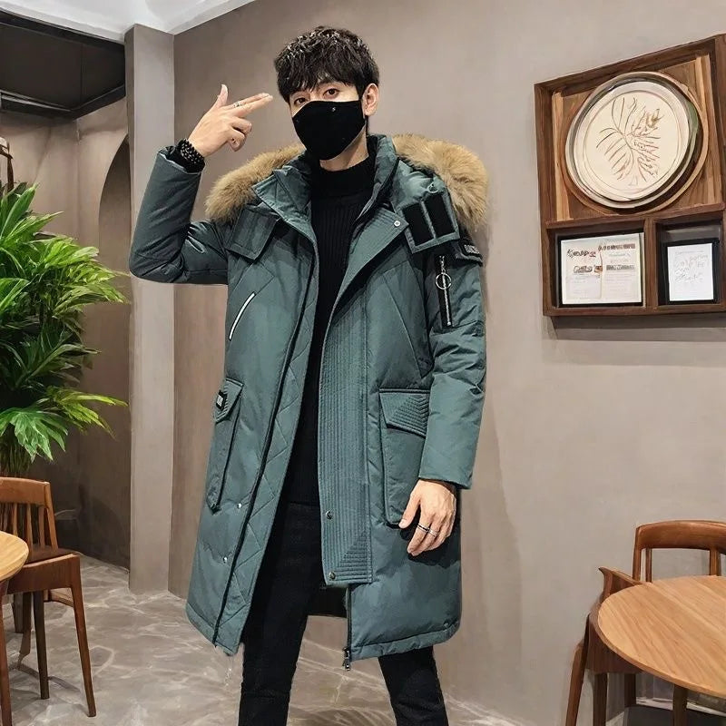 Men's Winter Jacket New Winter Cotton Coat Men's Long Section Trend Youth Handsome Camouflage Clothes Casual Jacket
