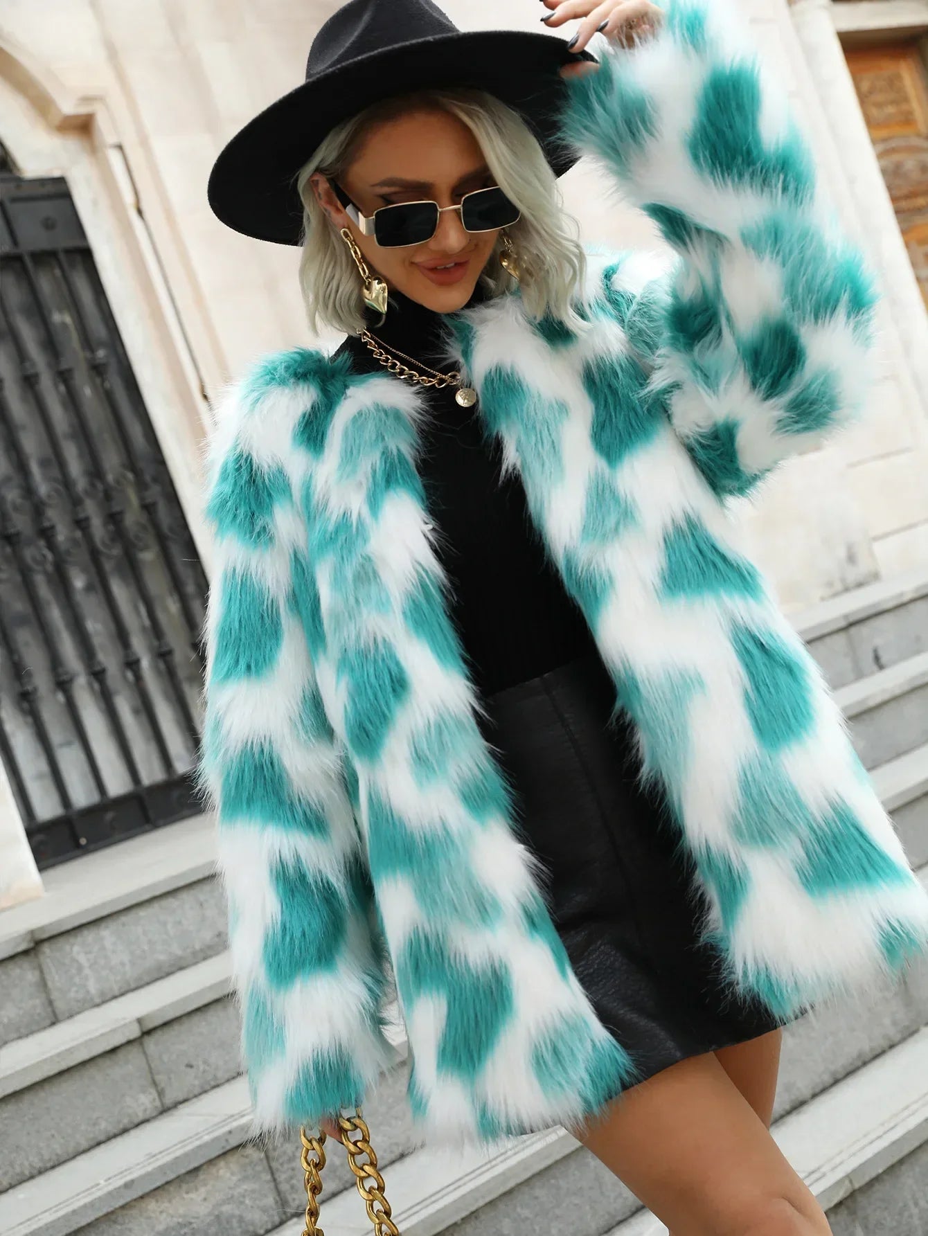 Artificial Fur Coat for Women Imitation Fox Fur Coat Plush Jackets for Women