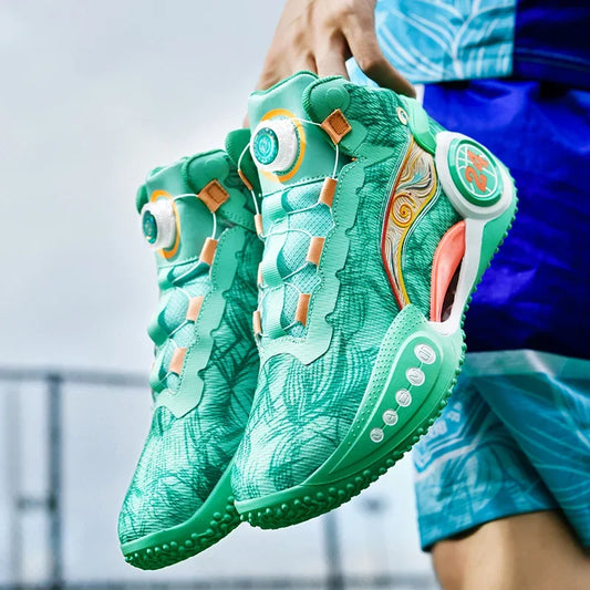 Men's Basketball Shoes Breathable Cushioning Non-Slip Wearable Sports Shoes Gym Training Athletic Basketball Sneakers for Women