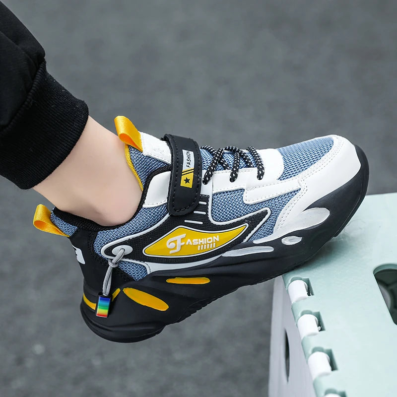 Children Sneakers for Boys Mesh Breathable Running Sports Shoes Kids Girls Flat Casual Shoes Big Size 40